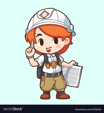 red haired fireman holding a clipboard