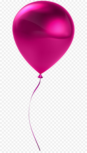 Red Heart Balloon - Single Pink Balloon Transparent Clip Art 