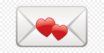Red Heart - Red heart-shaped envelope 