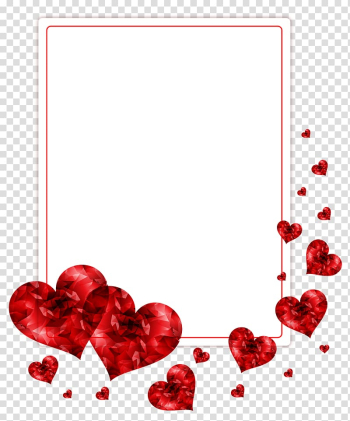 Red hearts , Desktop file formats, love frame transparent background PNG clipart