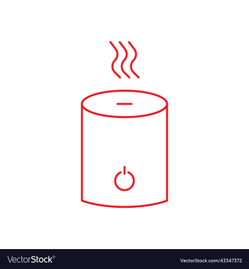 red humidifier line icon red humidifier line icon