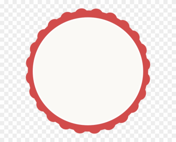 Red Ivory Scallop Circle Frame - Red Circle Frame Clipart Red Ivory Scallop Circle Frame - Red Circle Frame Clipart