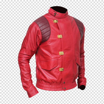 Red Leather Jacket Free PNG Image