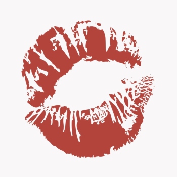 Red lip kiss print vector | Free Vector - rawpixel