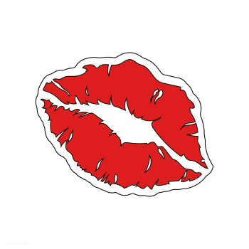Red lipstick print sticker vector | Free stock vector - 487549 Red lipstick print sticker vector | Free stock vector - 487549
