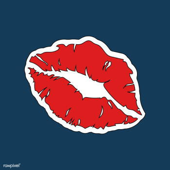 Red lipstick print sticker vector | Free stock vector - 487568 Red lipstick print sticker vector | Free stock vector - 487568