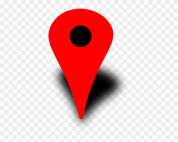 Red Map Pin With Black Dot Clip Art - Google Maps Red Dot