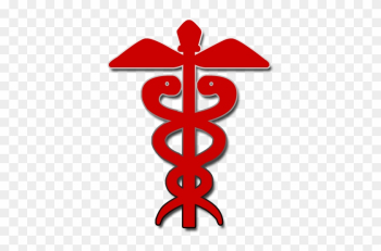 Red Medical Caduceus Icon Clipart Image - Icon