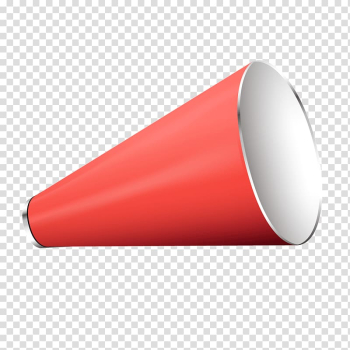 Red Megaphone, Red metal frame texture Megaphone transparent background PNG clipart