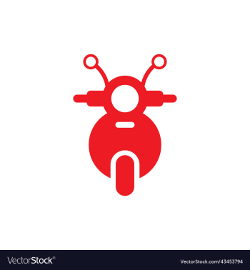 red motorcycle front view icon red motorcycle front view icon