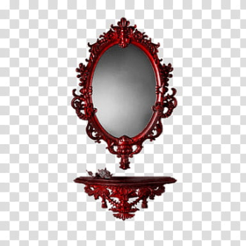 Red objects , oval red foliage framed mirror transparent background PNG clipart Red objects , oval red foliage framed mirror transparent background PNG clipart