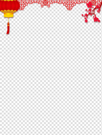 Red paper lantern illustration, China Chinoiserie Lantern, China Wind pattern border transparent background PNG clipart