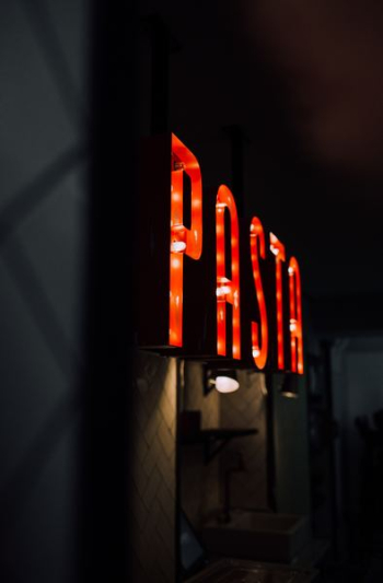 red Pasta light signage
