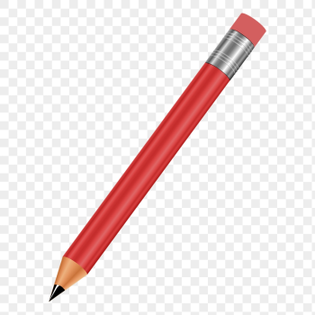 Red pencil png sticker, stationery | Free PNG - rawpixel