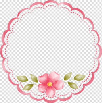 Red petaled flower frame , 21st century Education Learning , floral frame transparent background PNG clipart