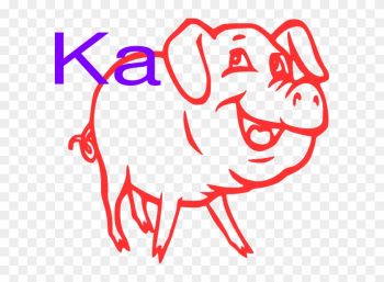 Red Pig Clipart - Domestic Pig