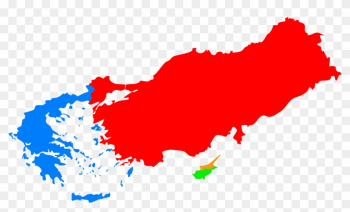 Red Push Pin 24, - Greece Turkey Sea Border Red Push Pin 24, - Greece Turkey Sea Border