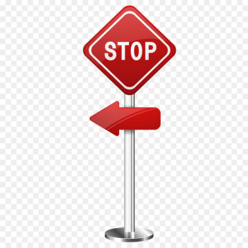 Red - Red diamond sign stop sign 