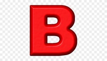 Red Refrigerator Magnet B - Letter B In Red Red Refrigerator Magnet B - Letter B In Red