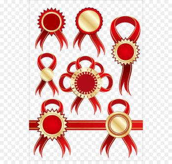 Red ribbon Badge - Red ribbon Red ribbon Badge - Red ribbon