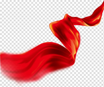 Red ribbon illustration, Red Silk Ribbon, Red satin transparent background PNG clipart