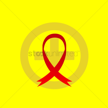 Red ribbon of aids awareness Red ribbon of aids awareness