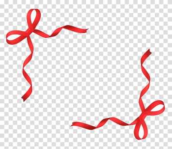 Red ribbon , Red Ribbon Border transparent background PNG clipart