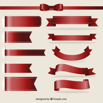Red ribbons collection Red ribbons collection