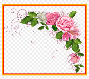 Red Rose Border Red Rose Border Corner Png Awesome - Pink Flower Border Clipart