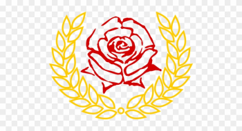 Red Rose In Laurel Wreath Vector Clip Art - International Women&#39;s Day Bread And Roses