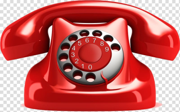 Red rotary phone illustration, Telephone call Telephone number Telephone line Ringing, others transparent background PNG clipart