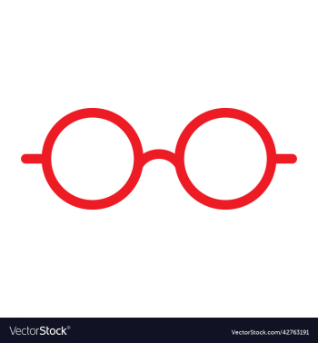 red round eyeglasses icon red round eyeglasses icon