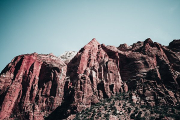 Red Sandstone Peaks In Canyon Red Sandstone Peaks In Canyon
