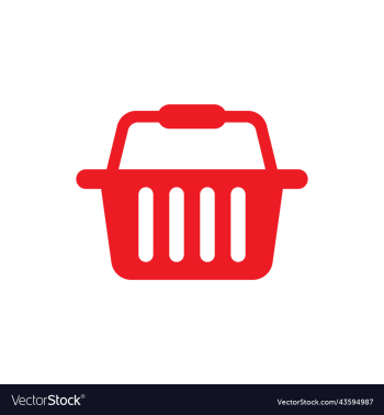 red shopping basket solid icon red shopping basket solid icon