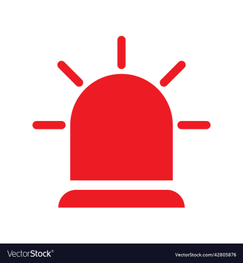 red siren icon or logo red siren icon or logo