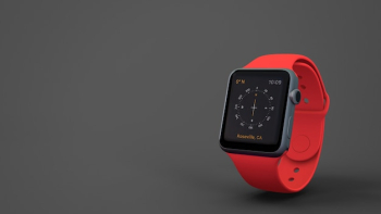 Red smartwatch mockup Red smartwatch mockup