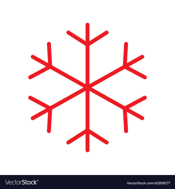 red snowflake icon or logo red snowflake icon or logo