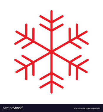 red snowflake icon or logo red snowflake icon or logo
