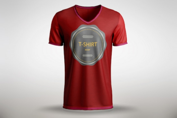 Red t-shirt mock up