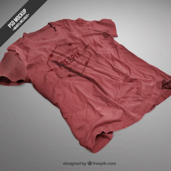 Red t-shirt mockup Red t-shirt mockup