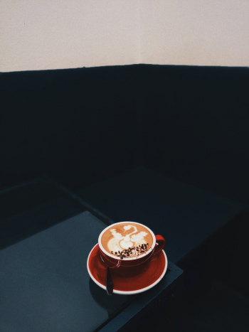 Red Teacup on Table Red Teacup on Table
