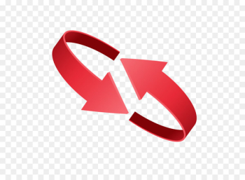 Red three-dimensional texture rotation arrow Red three-dimensional texture rotation arrow