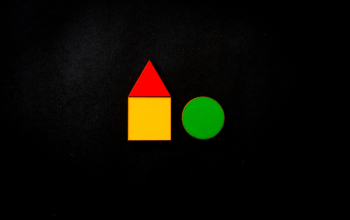 Red Triangle, Yellow Square, And Green Circle Illustration