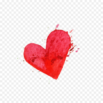 Red Watercolor painting Drawing - Heart-shaped Red Watercolor painting Drawing - Heart-shaped