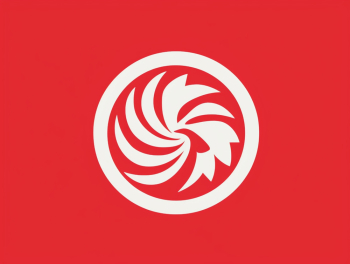 Red & white design generated by A.I, idea for your logo
