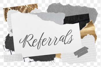 Referrals png word sticker typography, | Free PNG - rawpixel