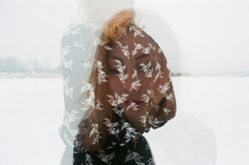 Reflection of Woman Standing Reflection of Woman Standing