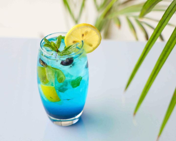 Refreshing Blue Tropical Cocktail Refreshing Blue Tropical Cocktail