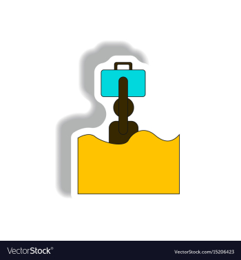 Refugee in water flood victim flood disaster vector image Refugee in water flood victim flood disaster vector image