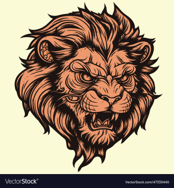 regal lion design for artistic creations